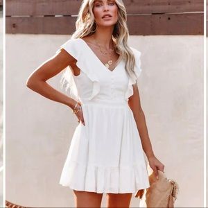 Vici off white babydoll dress